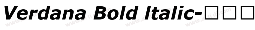 Verdana Bold ltalic字体转换